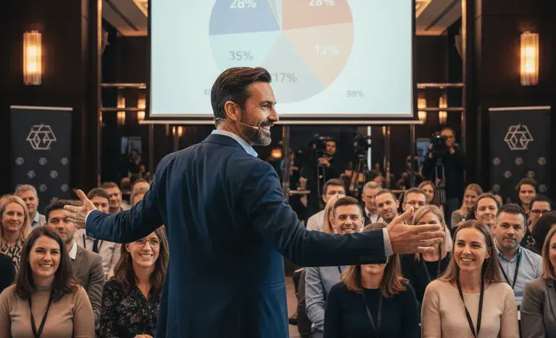 Prelegent Występujący Publiczne z danymi sprzedażowymi